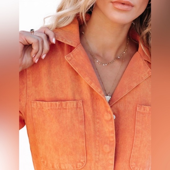 Vici Cotton Orange Jumpsuit Utility - Picture 5 of 13